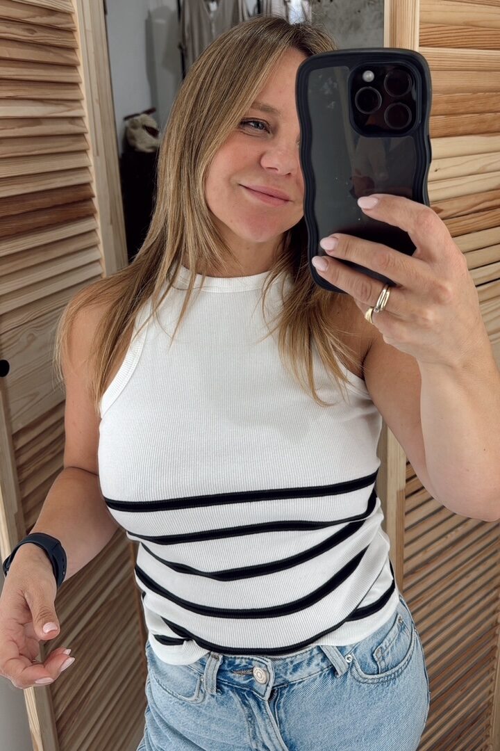 Top Laine Blanco