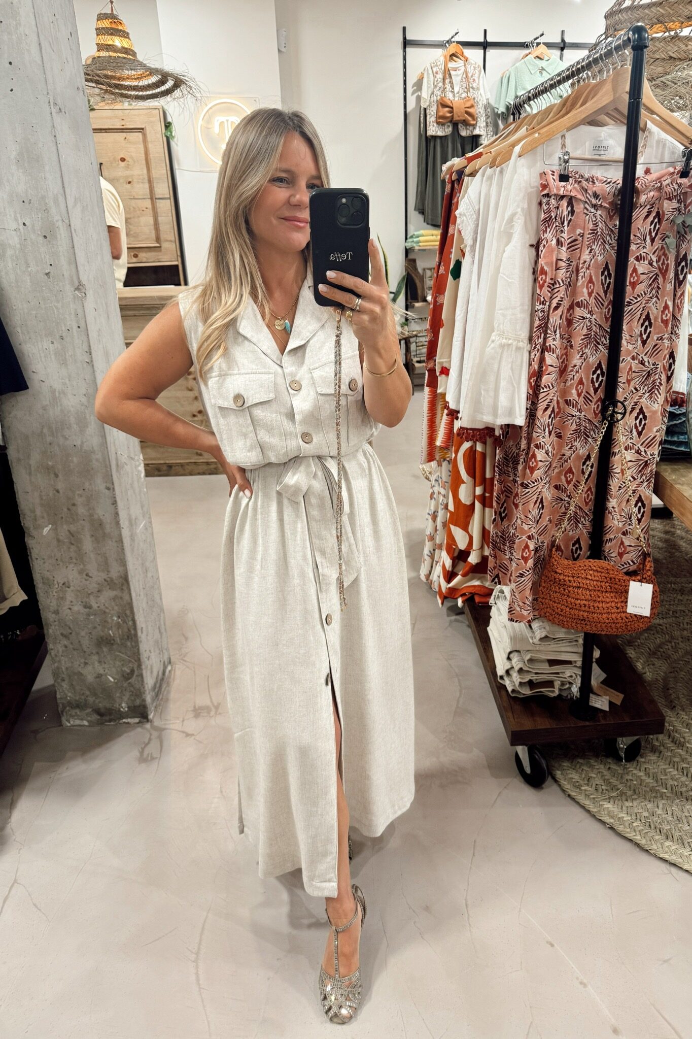 Vestido Favo Beige